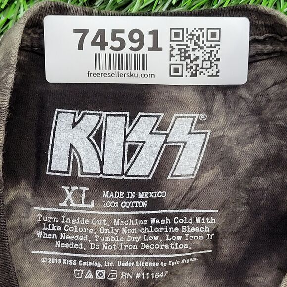 KISS Cropped Shirt Womens XL 23x20 Black - Picture 6 of 11